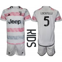 Camisa de time de futebol Juventus Manuel Locatelli #5 Replicas 2º Equipamento Infantil 2023-24 Manga Curta (+ Calças curtas)